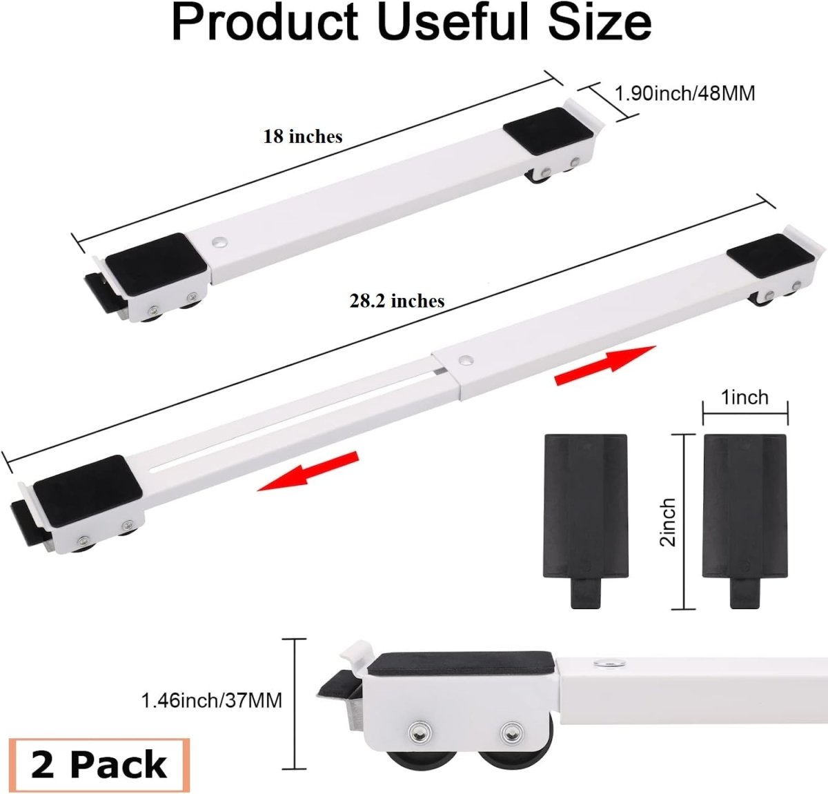 2 Pcs Mobile Furniture Mover Lifter