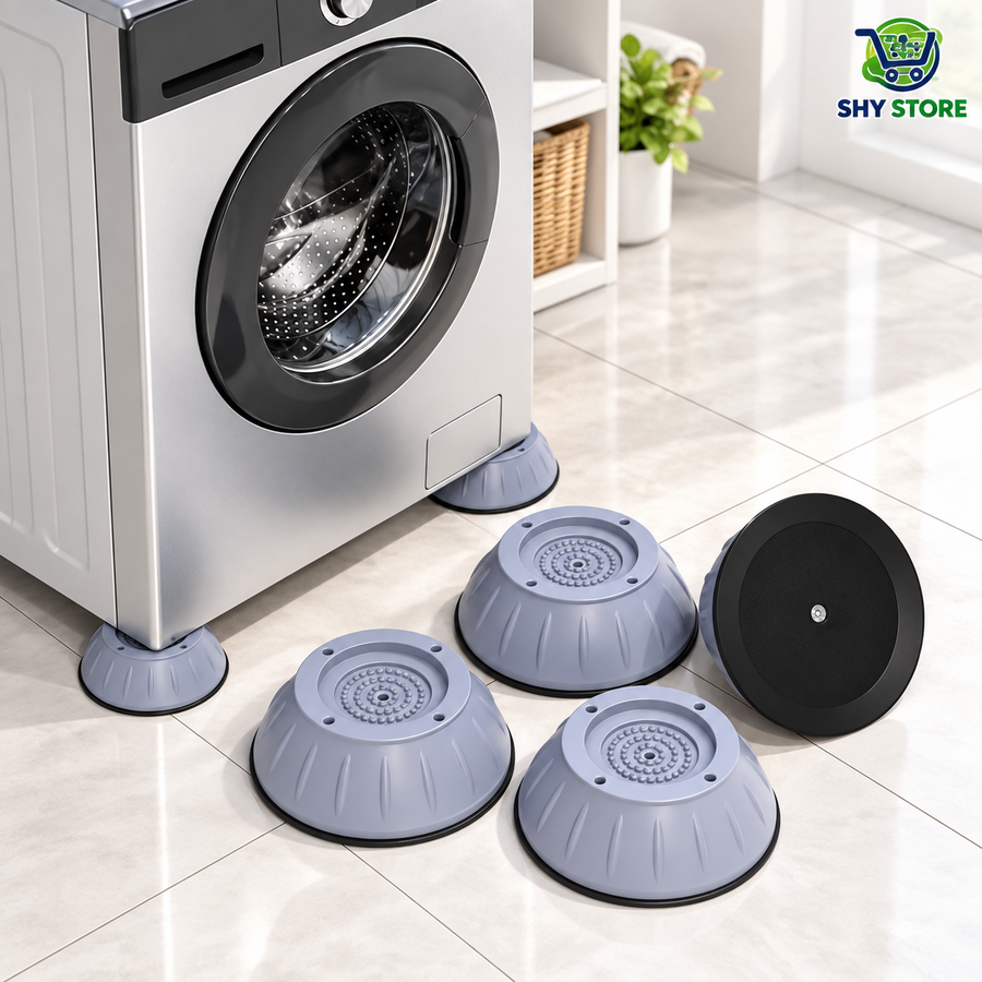 Washing Machine Anti-Vibration Pads Set of 4 – Non-Slip Shock Absorbing Floor Protectors