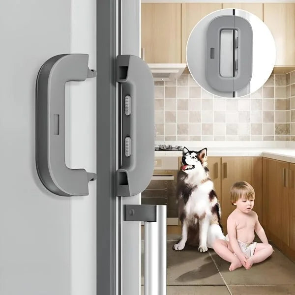Child Safety Refrigerator Lock | Double Button Fridge & Freezer Door Lock